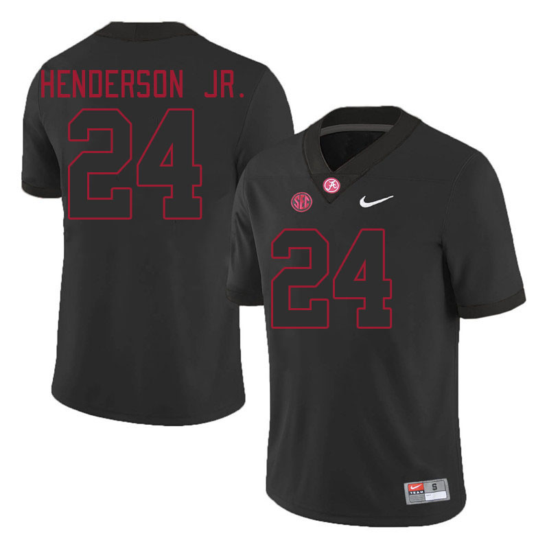 #24 Emmanuel Henderson Jr. Alabama Crimson Tide Jerseys Football Stitched-Black